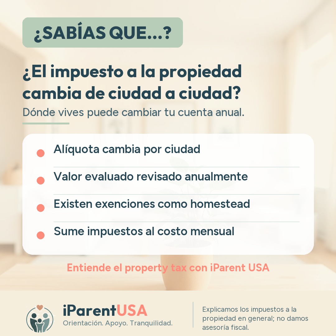 Factura de property tax sobre una mesa junto a una casa en miniatura