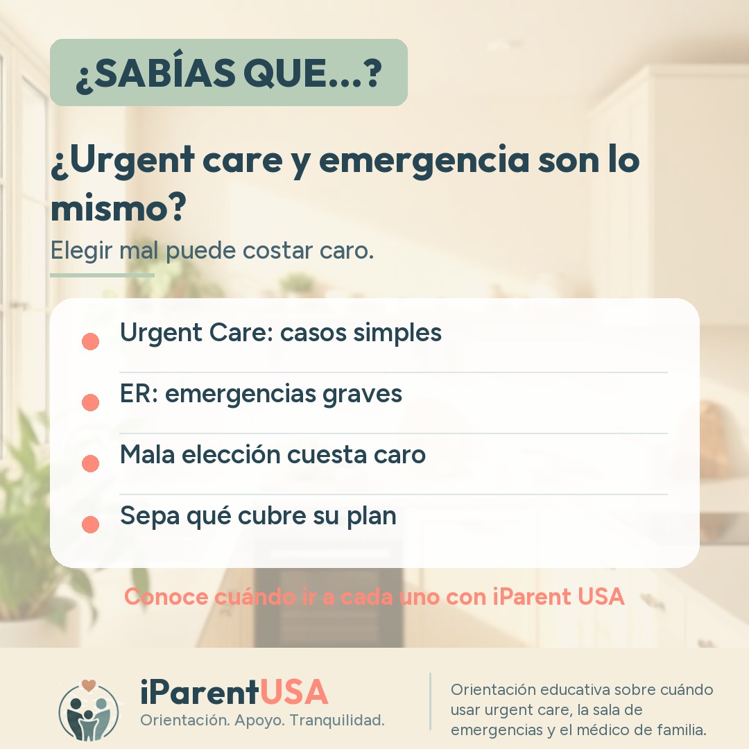 Letrero de entrada de una clínica de urgent care en Estados Unidos