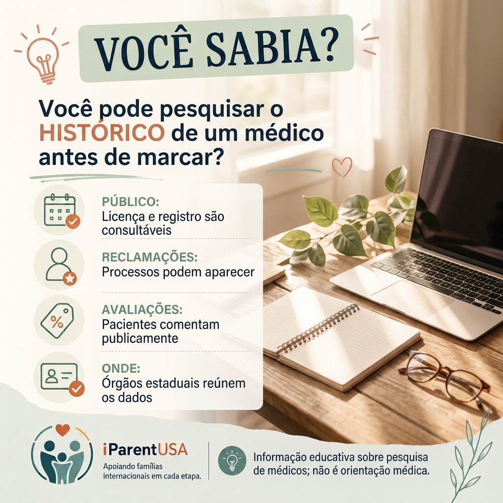 Pessoa pesquisando avaliações de médicos em um laptop
