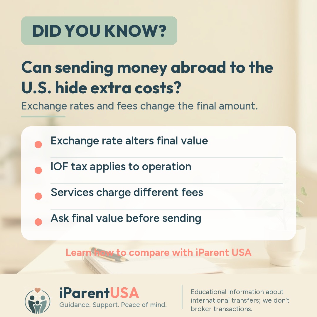 Person comparing exchange rates on a mobile app
