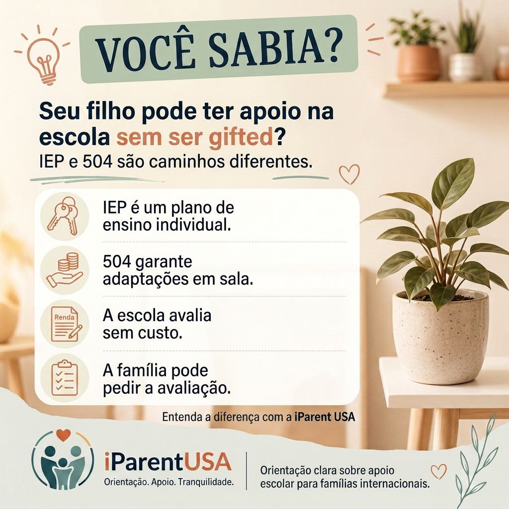 Professora conversando com aluno em sala de apoio escolar
