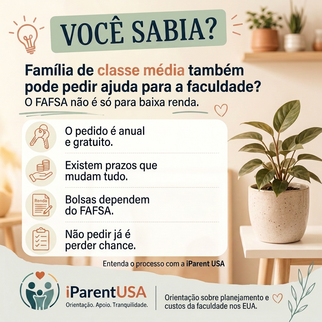 Estudante e responsável revisando formulário de ajuda financeira para faculdade