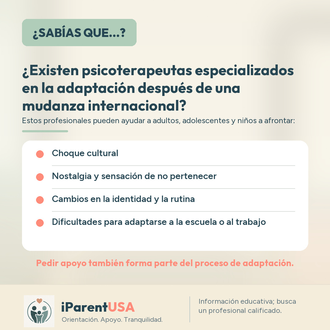 Ilustración de una sesión de terapia con una familia recién llegada a EE. UU.