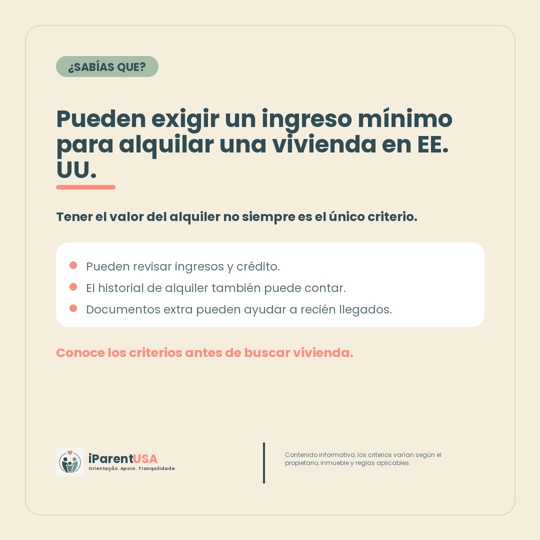 Familia revisando ingresos y documentos para alquilar una vivienda en Estados Unidos